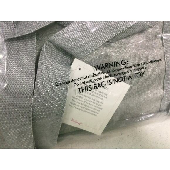 Thirty One Medium Utility Tote AB92 Frosted Metallic Grey NWT - Picture 4 of 4